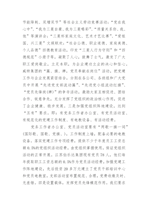 非公企业党建工作总结.docx