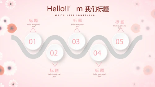 粉色精美好看的小花关爱女性生理健康动态PPT