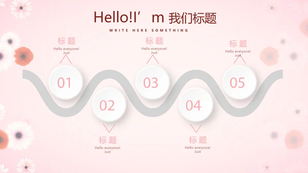 粉色精美好看的小花关爱女性生理健康动态PPT