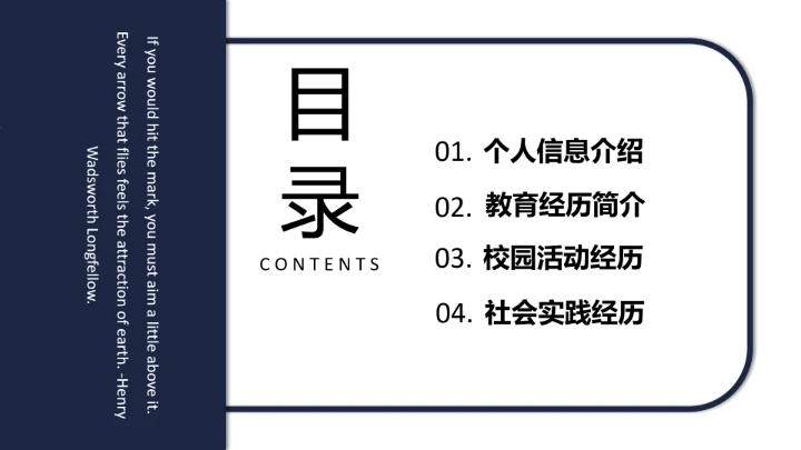 研究生复试面试个人简历介绍通用PPT模版