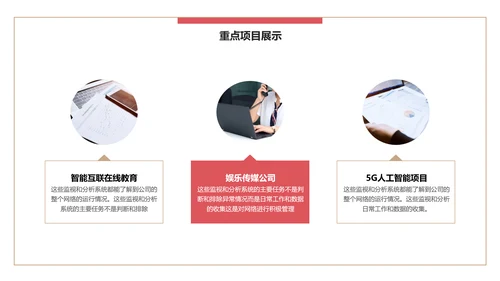简约风公司企业年终述职报告PPT模板