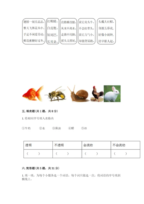 教科版小学科学一年级下册期末测试卷及答案【网校专用】.docx