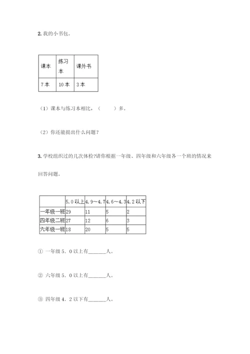 人教版二年级下册数学第一单元-数据收集整理-测试卷及答案(夺冠).docx