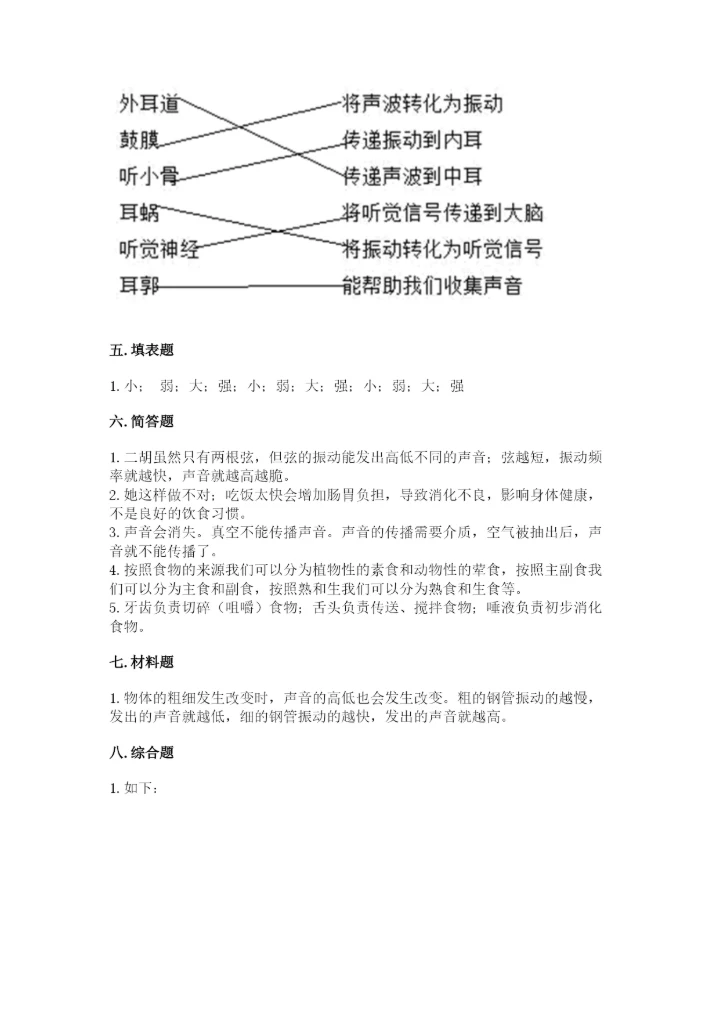 教科版四年级上册科学期末测试卷【满分必刷】.docx