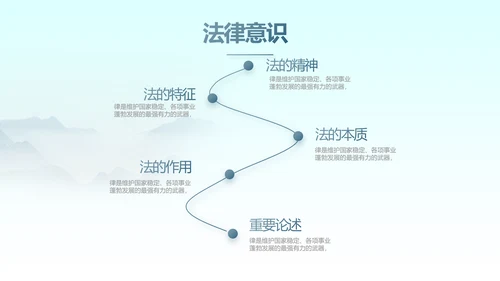 蓝色中国风法律法规讲堂动态PPT模板