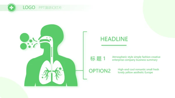 绿色爱心医疗工作总结汇报计划PPT