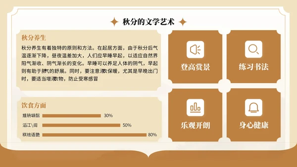 棕色中国风秋分节气介绍PPT模板