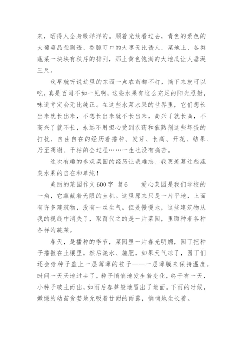 美丽的菜园作文600字.docx