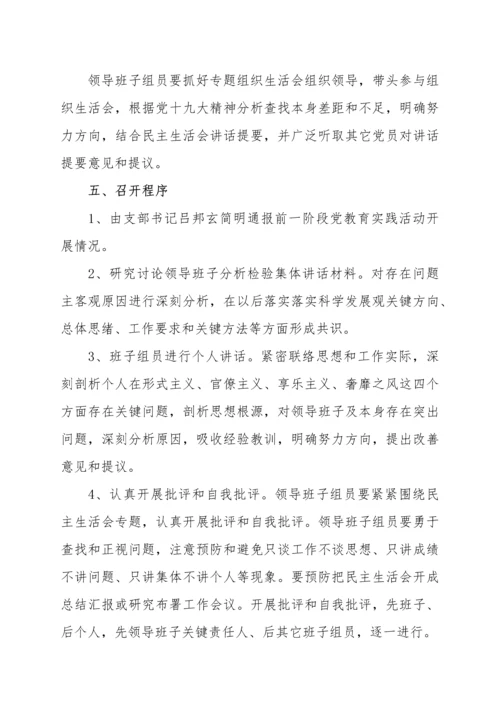 何家畔九学校党支部民主生活会实施专业方案.docx