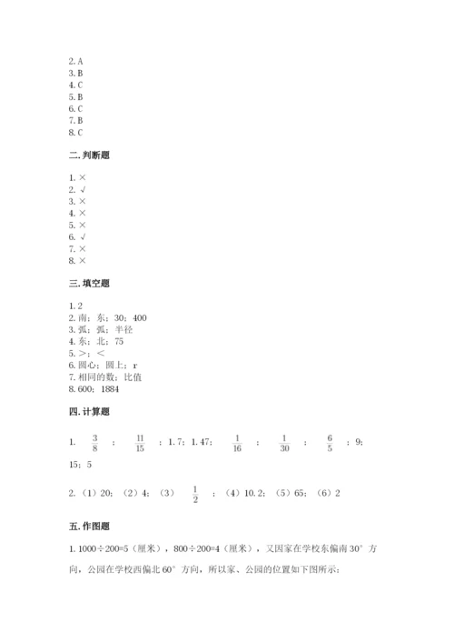 小学数学六年级上册期末测试卷含答案【黄金题型】.docx