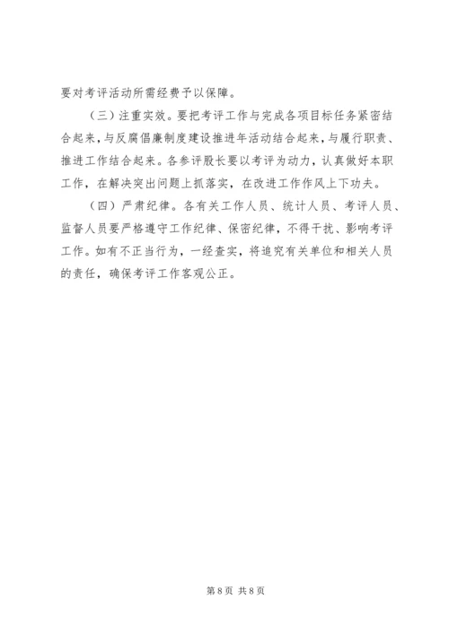 股长民主考评指导方案.docx