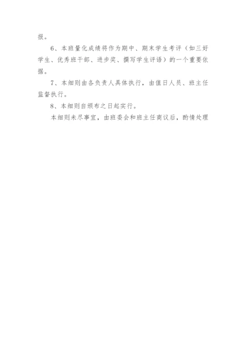 小学六年级学生班级量化考核细则.docx