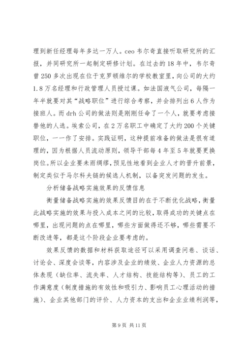 企业人力资源储备的战略性思考.docx