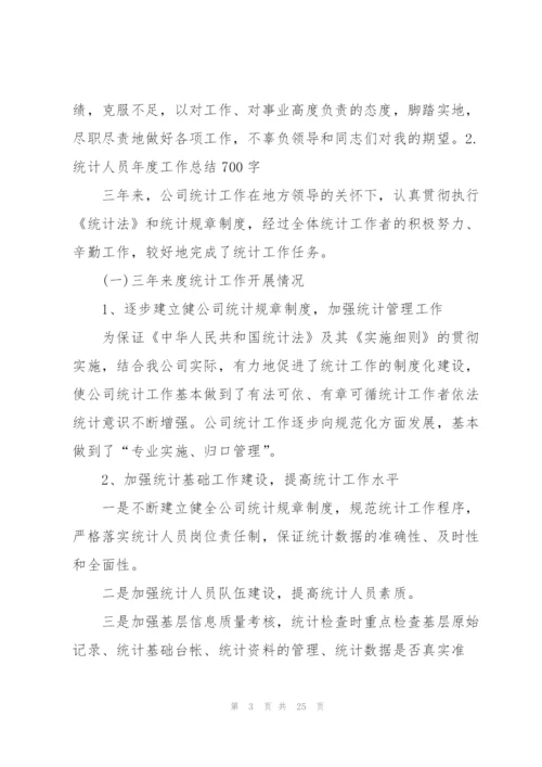 统计人员年度工作总结700字.docx