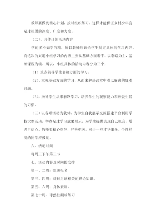 少年宫足球活动计划.docx