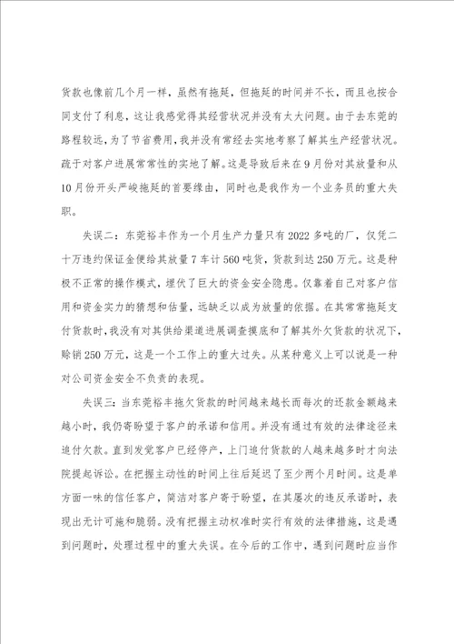 年业务员个人总结范本