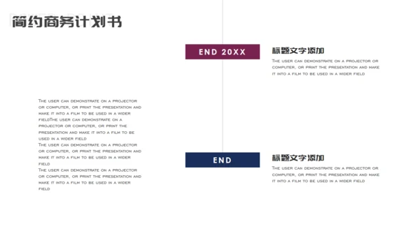 20XX年简约商务(商业）计划书通用PPT模板