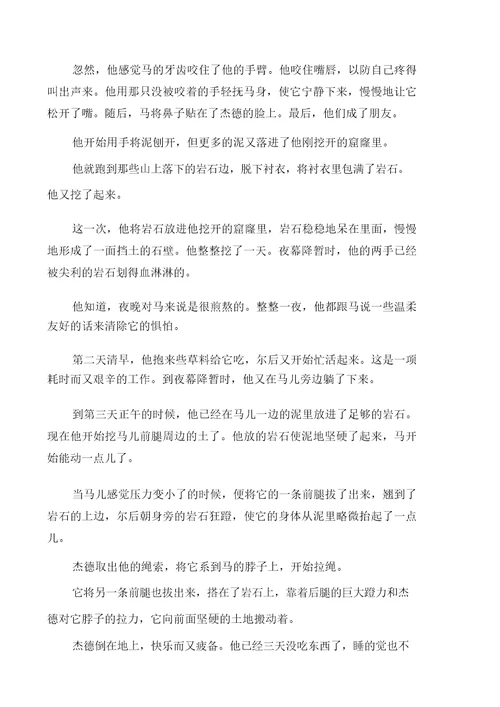 黑骏马阅读答案2