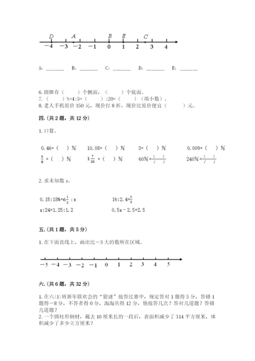 小学毕业班数学检测卷附参考答案（夺分金卷）.docx