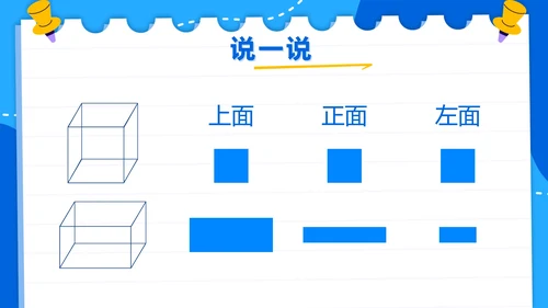 人教版数学二年级上册第五单元观察物体一PPT模板