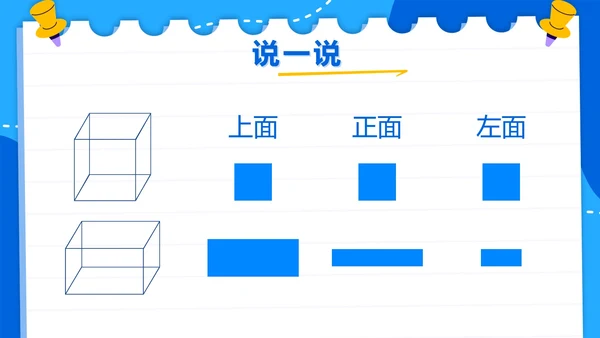 人教版数学二年级上册第五单元观察物体一PPT模板