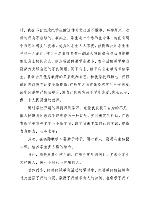 小学教师师德师风学习心得体会20xx(共13页)