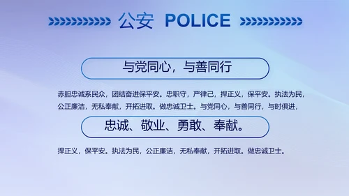 蓝色大气民警年终工作总结动态PPT