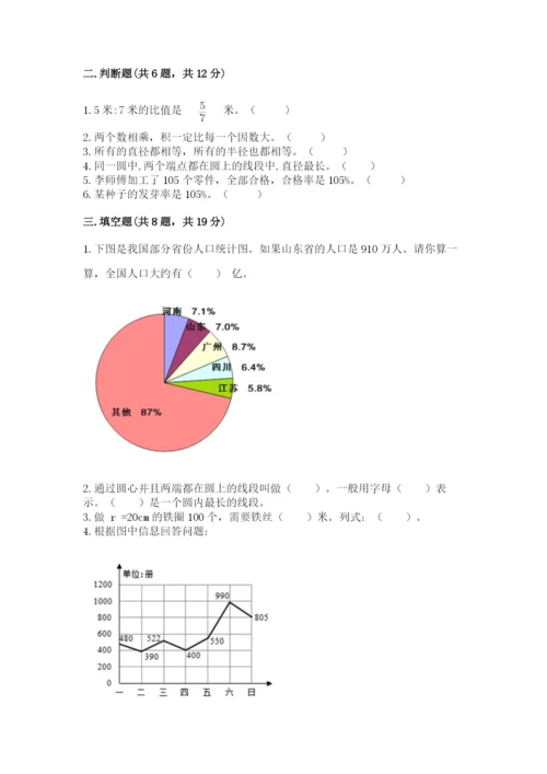 小学六年级数学上册期末考试卷带答案（考试直接用）.docx