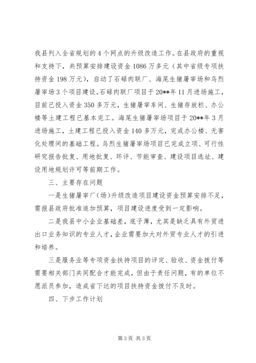 商务局惠民政策工作报告与商务局落实纪律整顿工作报告 (3).docx