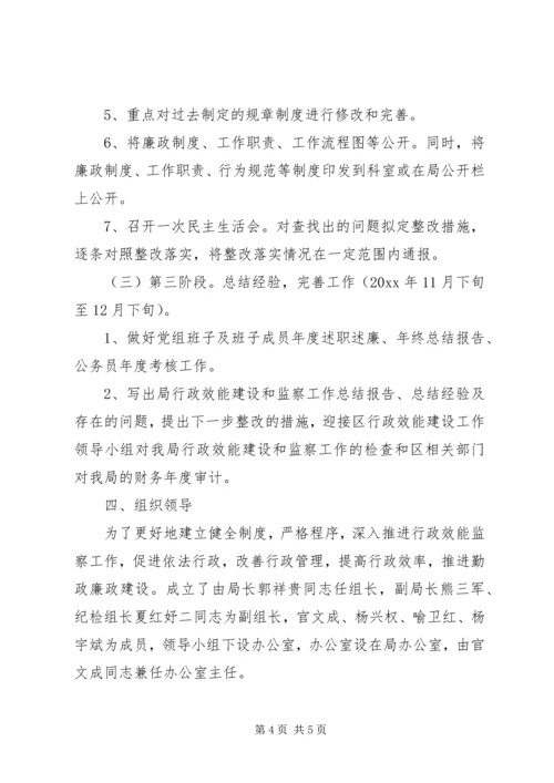 行政效能建设和监察工作实施方案.docx