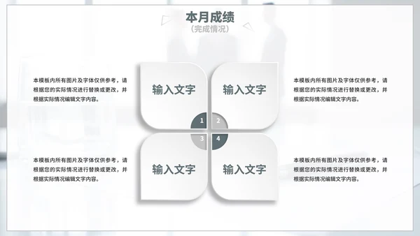 简约实景月度工作总结汇报PPT模板