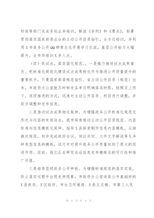 年度市政务工作公开汇报.docx