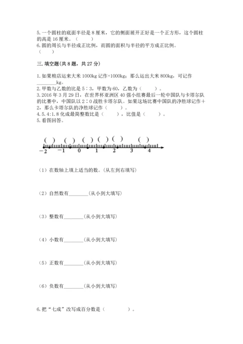 六年级下册数学《期末测试卷》附参考答案（名师推荐）.docx