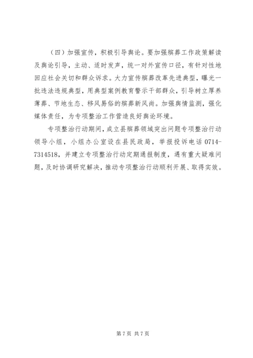 全县殡葬领域突出问题专项整治行动实施方案.docx