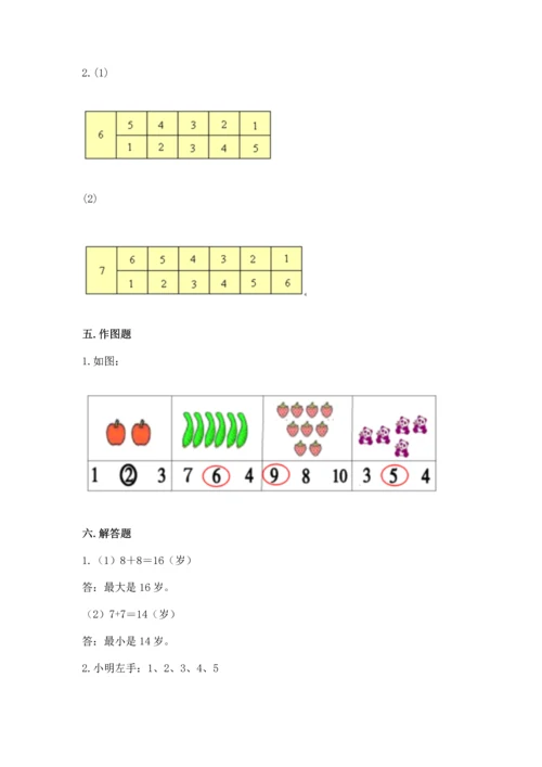 小学数学一年级上册期末测试卷及参考答案【达标题】.docx