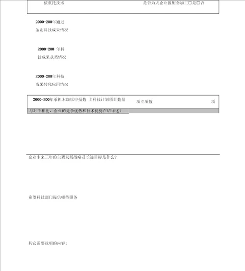 中小企业调查问卷