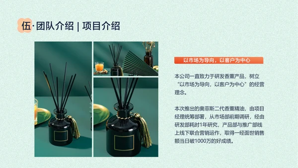 浅色中国风香薰精油商业计划书PPT套装