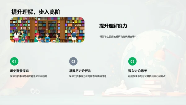 历史事件教学剖析PPT模板