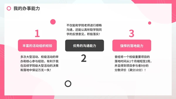 简约粉色学生会竞选自我介绍PPT模板