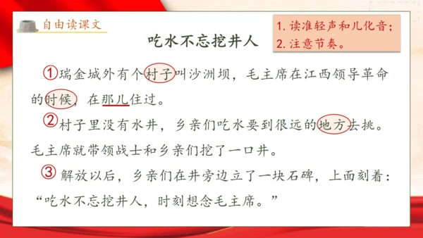 【核心素养】部编版语文一年级下册-1. 吃水不忘挖井人 第2课时（课件）