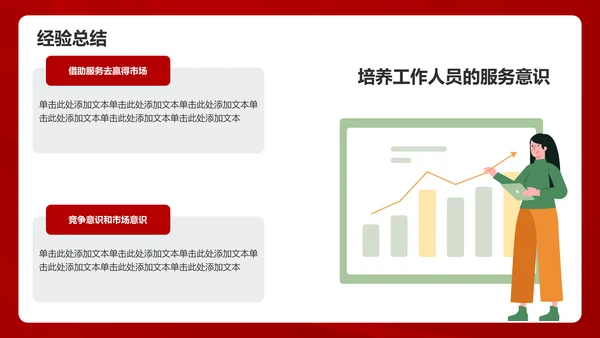 红色简约工作总结汇报PPT模板