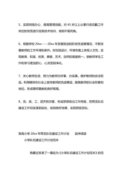 渤海小学2020年两支队伍建设工作计划.docx