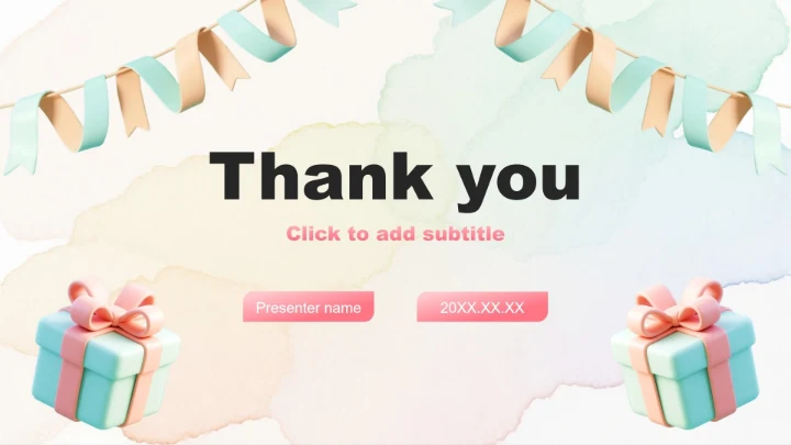 粉色小清新风企业生日会活动策划方案PPT主题模板