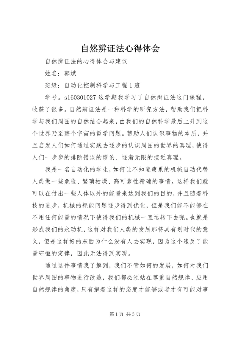 自然辨证法心得体会.docx