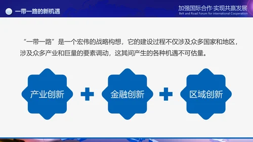 大气一带一路国际合作高峰论坛PPT模板