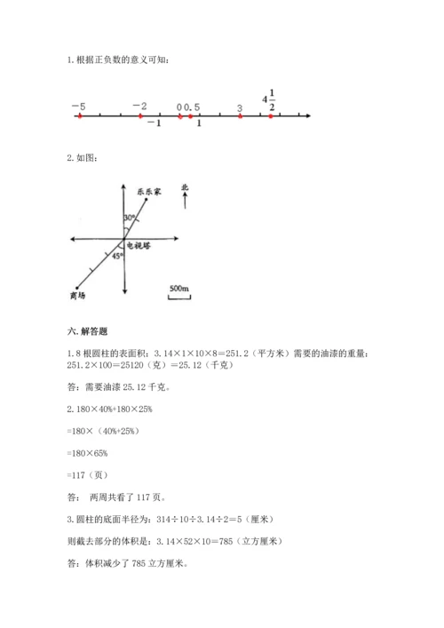 人教版六年级下册数学期末测试卷含答案（名师推荐）.docx