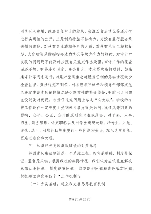 某高校党风廉政建设调研报告.docx