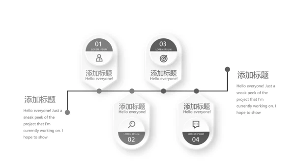 创意手绘吉他音乐教学主题黑白音符动态PPT模板