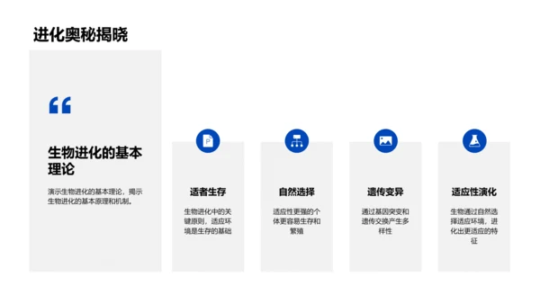 探析生物进化理论PPT模板