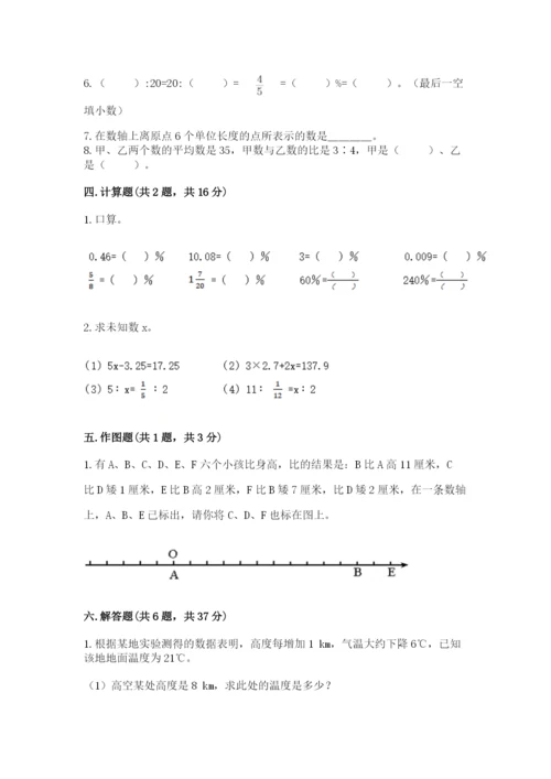 冀教版小学六年级下册数学期末综合素养测试卷及答案【有一套】.docx